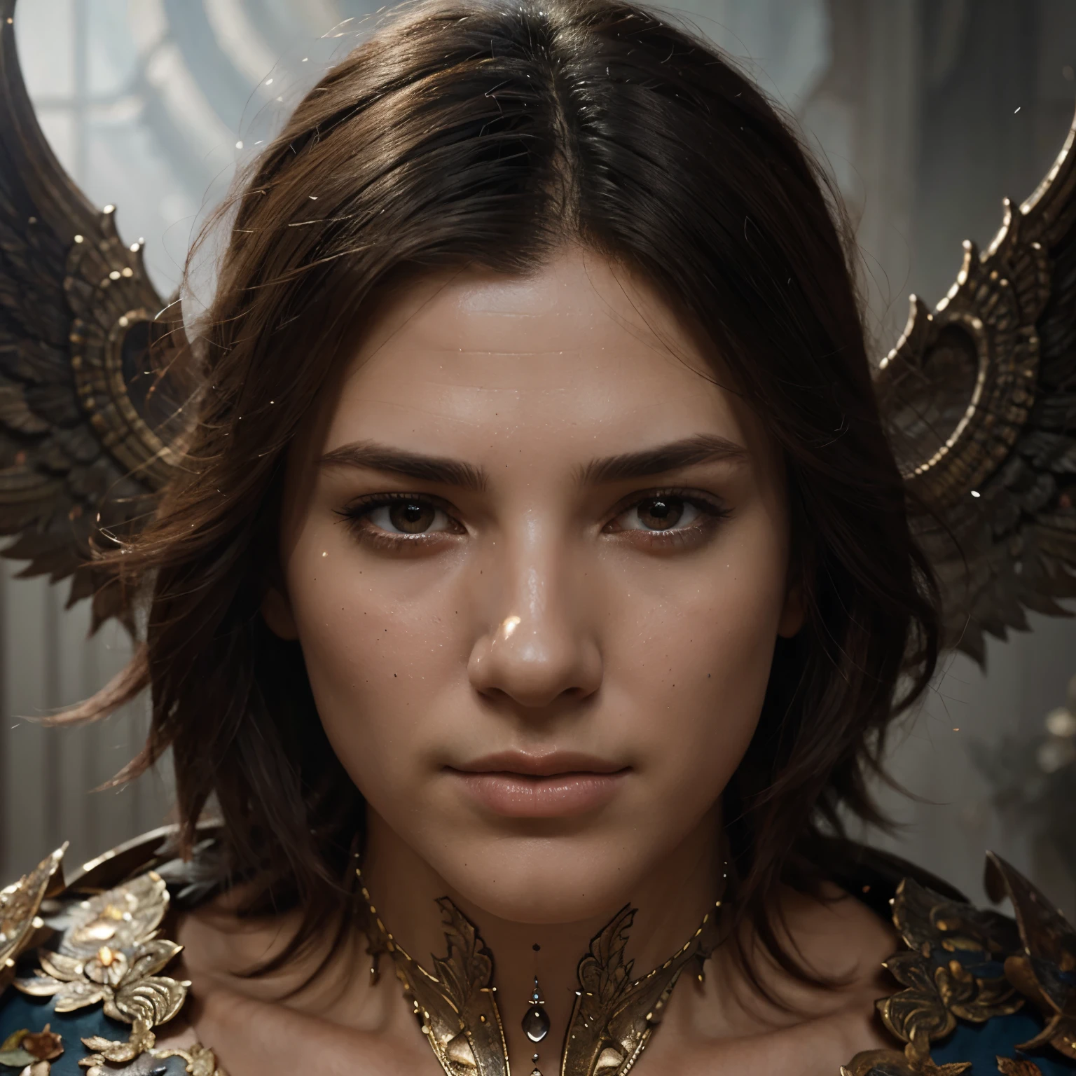 Up close portrait of a male angel, d & d, face, fantasy, intricate, elegant, highly detailed, digital painting, artstation, concept art, smooth, sharp focus, illustration, art by artgerm and greg rutkowski and alphonse mucha