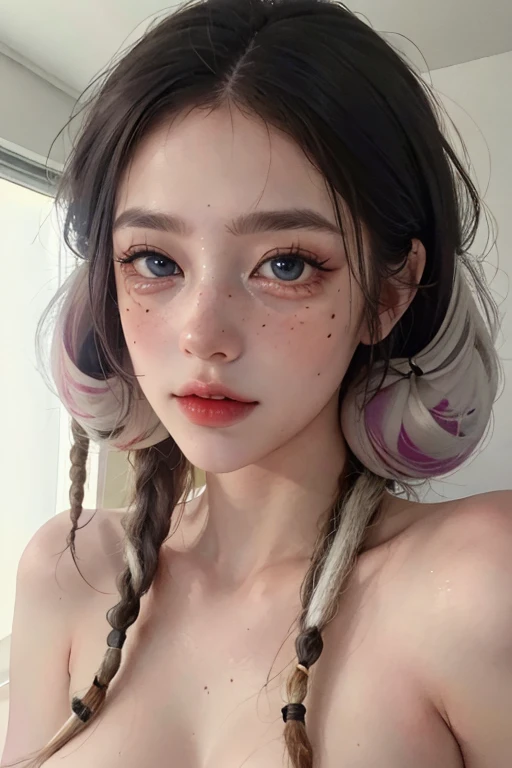 (最high quality, 8k, High resolution, Realistic:2.0),（Real Image,high quality）,((Real Image:1.2 )),（Photographic images:1.2）,(One Girl:2.0), Bright lighting, Girl with pink ribbon on her head ,View your viewers, (Detailed face), (Every detailこだわった:1), (highly Detailed face:1.4), SFW, hd, (whole body:1.7), AS-Adult, Surreal, real , texture, Photogenic Gorgeous Attractive, Sharp focus, grow, Crisp contrast, pores, mole,  freckles, Awe-inspiring,(whole body全裸),(((((nsfw))))),highly detailed eyes and face，Beautiful and fine details，((Every detail、Very big eyes:1.4)),((Clear eyes:1.4)),((double eyelid)),((Slit eyes)),((White of the eye)),((Long eyelashes)),((eye shadow)),((Heavy eye makeup)),((Light on face:1.2))，((Cinema Lighting:1.2)),(Photorealism:1.4),((((dreadlocks:1.2))))