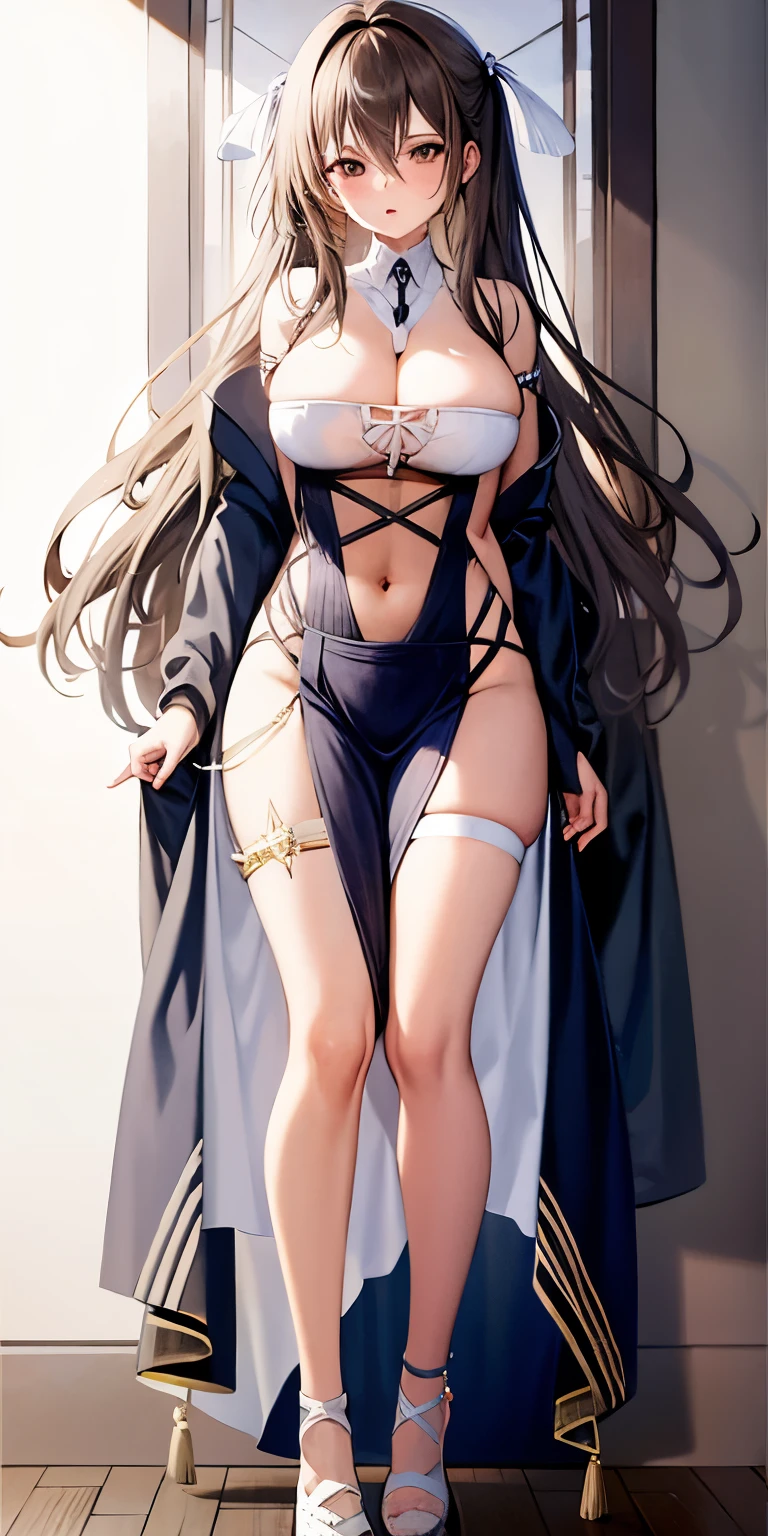 girl,Large Breasts,Long hair,Topless