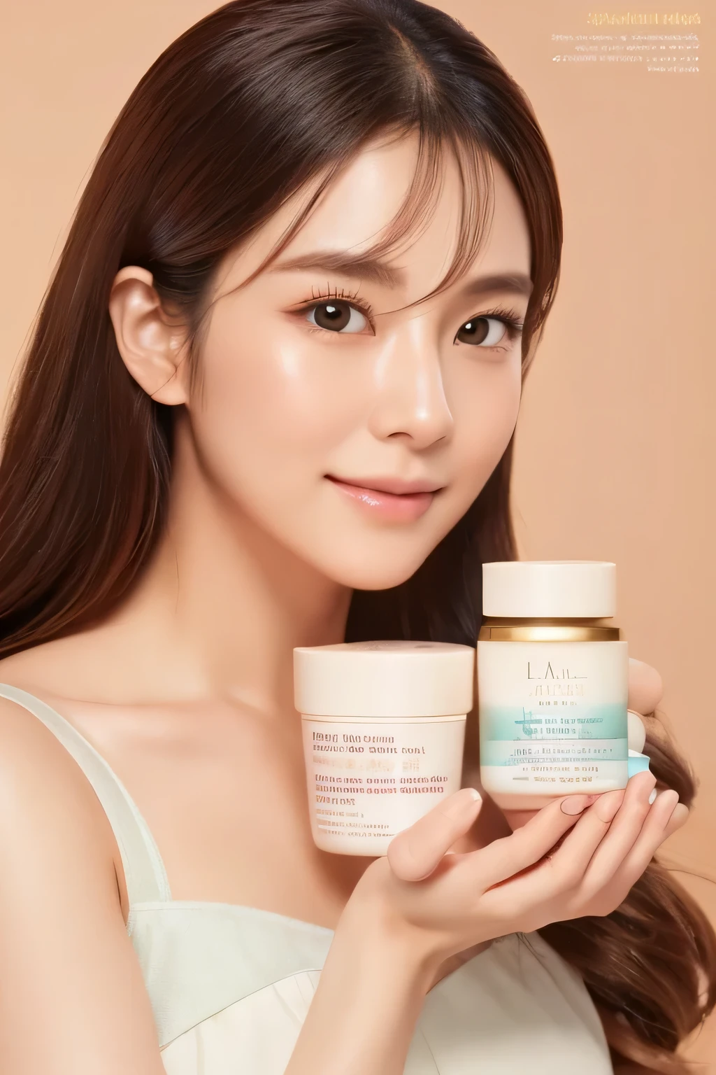 Advertisement image: Woman holding Takane Cleansing Balm