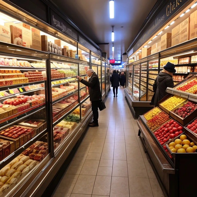 a Jewish shopping area. 4k image.