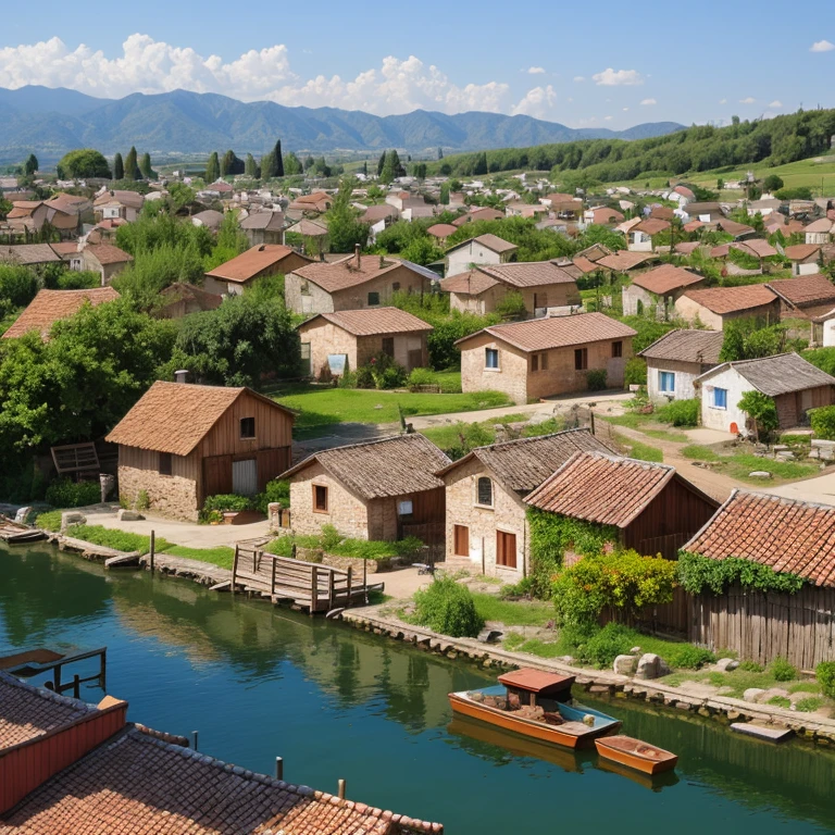 a Jewish trading village. 4k image.