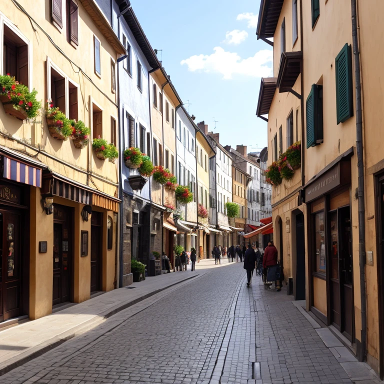 a Jewish shopping street. 4k image.