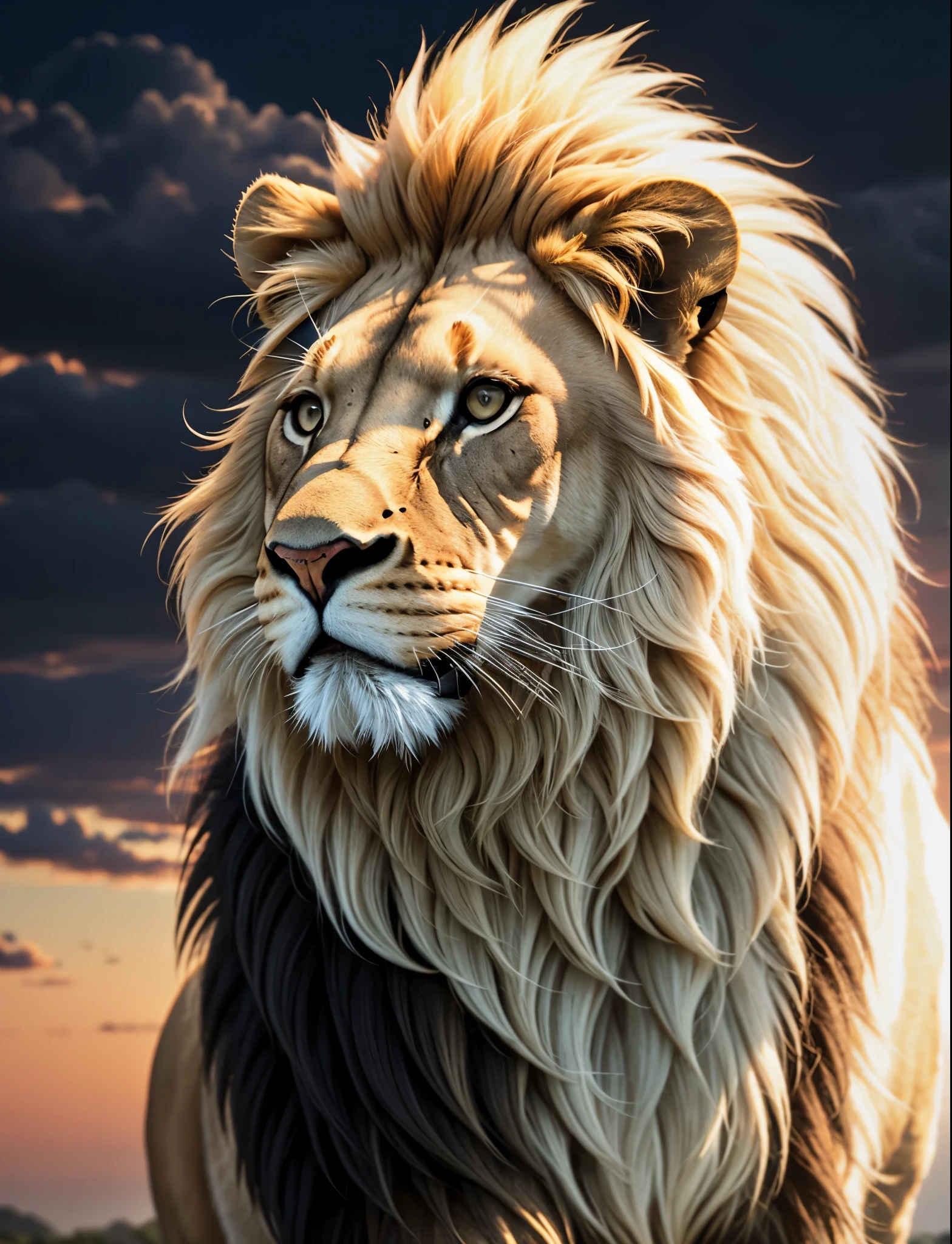 Lion, Divine Lion, naturais, Natureza, Natureza, Linda, renderizado, fotorrealista, UltraHD, 4k, texturasdetalhadas, thunders, sombras detalhadas, cores detalhadas, por do sol, sol se pondo, Sunset, Natureza Linda, Great Divine, por do sol, contraste detalhado, contraste realista, high resolution, cores detalhadas, fogo, eletricidade, divina criatura, 8k, Detailed Realistic, 16K, 8K, HD, contraste detalhado, contraste realista, high resolution, cores detalhadas, fogo, eletricidade, divina criatura, 8k, Detailed Realistic, Elegante,