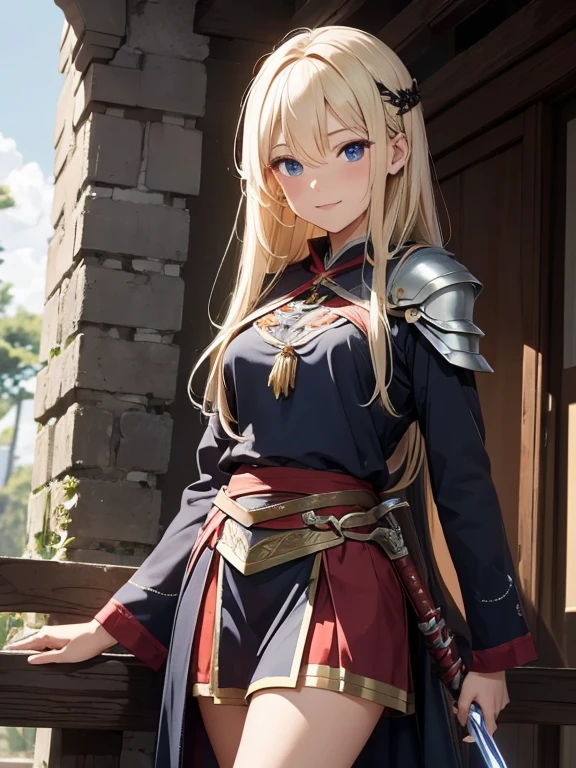 Fantasy girl Brave Magic Swordsman metal armor Holy sword