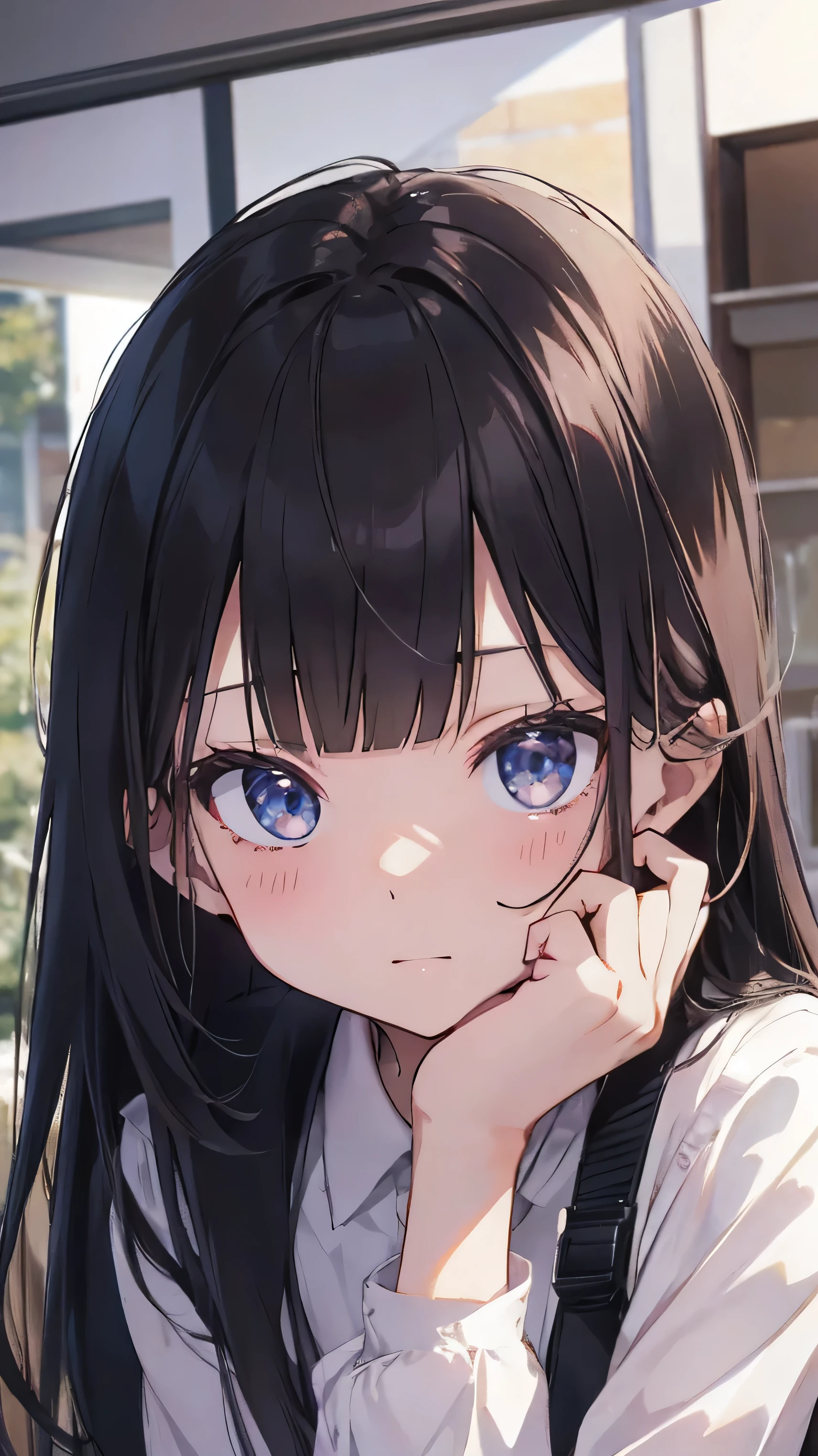 Masterpiece、Highest quality、highest quality、(((Lori)))、 ((Petite))、Shiny hair quality、Small face、Sitting、Super detailed, beautiful, wide eyes、Ultra-detailed, clear and beautiful faces、(cute illustration:1.2), High-resolution, ultra-detailed, best quality, embarrassed 