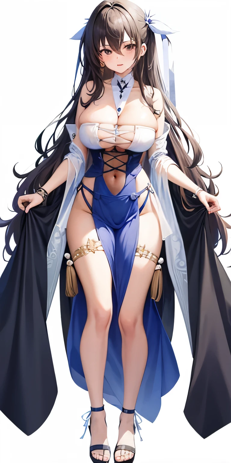 girl,Large Breasts,Long hair,Topless