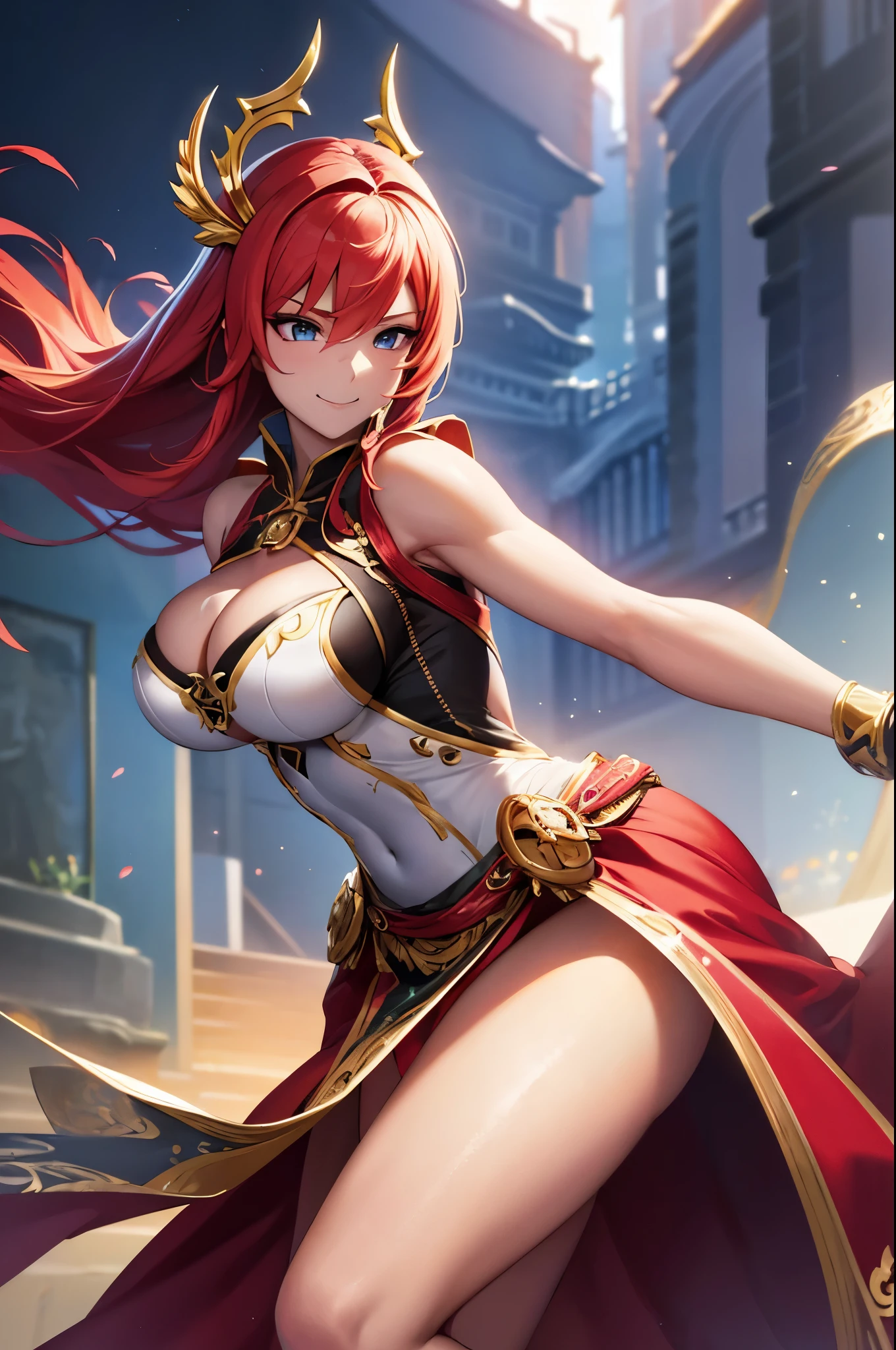 8k,女神のClose-up, Gorgeous Dress, sexySuper Beauty(Like the real thing)Goddess of War,Slender body,Muscular woman,smile,Kind eyes,Beautiful long red hair,sexy,Very detailedなアート作品, Alexandra Fomina Art Station, 2. 5d cgi anime fantasy artwork, Fan Art Best Art Station, Amazing character art, Kschat Krentz Key Art Feminine, Chengwei Pan at Art Station,Ultra-high resolution,Slim muscular legs,Very large breasts,Gorgeous long skirt,Inside the temple,View your viewers,smile,Kind eyes,Beautiful expression,Close-up,5d cgi anime fantasy artwork、Digital fantasy art)、Epic fantasy art style、charm、Looking at the audience、Captivating Gaze、masterpiece,masterpiece,highest qualityのフォトリアリスティックなRAW写真。Bright colors,Rich colors, Backlight, Cinema Lighting, Film Grain, 50mm lens, Nikon D850,Realistic Skin,Ultra-high resolution,Realistic scale skins,A muscular and slender macho man,Golden Eyes(Golden Glitter Effect),smile,,Very detailedなアート作品、 Detailed digital animation art、 ArtStation Pixiv の Artgerm、Dynamic Angle,Ultra-high resolution,Like the real thing見える肌,charm的,sexy,Active,Top-down view,Super Beauty,(Like the real thing),DeviantArt Artstation CGScosiety, 3D Rendering Character Art, ArtStation HD Trend, リアルな陰影のPerfect body, 写真のようにリアルなPerfect body, sexy,Muscular and slim body,Muscular and toned lower body,close,masterpiece,highest qualityの写実的ななRAW写真。Bright colors,Rich colors, Backlight, Film Grain, 50mm lens, Nikon D850,,(8k,写実的なhighest quality;1.4) ,Slim figure, Perfect body, There is cleavage in the chest, Very thin hair, delicateでsexyな顔, Pleasure Gas, glossy lips, 超Realistic,Cinematic, (Excellent anatomy), (Good balance), Awards, masterpiece, Centered,charm,Volume measurement,Body balance,Ultra-high resolution,Ultra-Realistic Skin,Digital single-lens reflex camera, Soft lighting, Very detailedスキン, Very detailed顔, Very detailed目, lip, Detailed Background, Written boundary depth, Excellent anatomy, (Realistic, 超Realistic:1.4), 16K HDR, The abdominal muscles are intense and defined,Very detailed、masterpiece、highest quality、Dynamic Angle、Film Grain、Best Shadow、delicate、Particles of light、Fine skin、Observe the audience、Cinema Lighting、