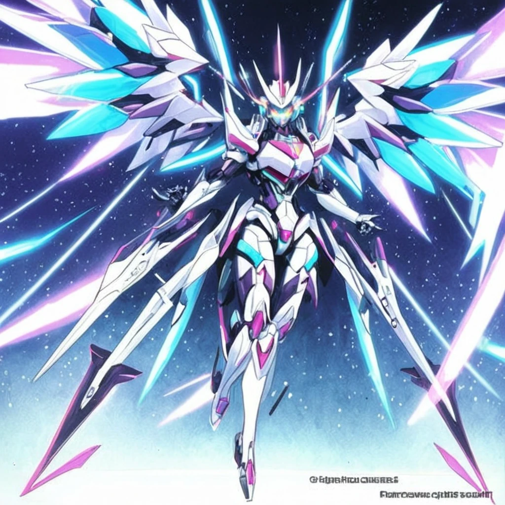 Ken Ishikawa style, neon lights, super robot, futuristic, energetic pose, invisible circuits.