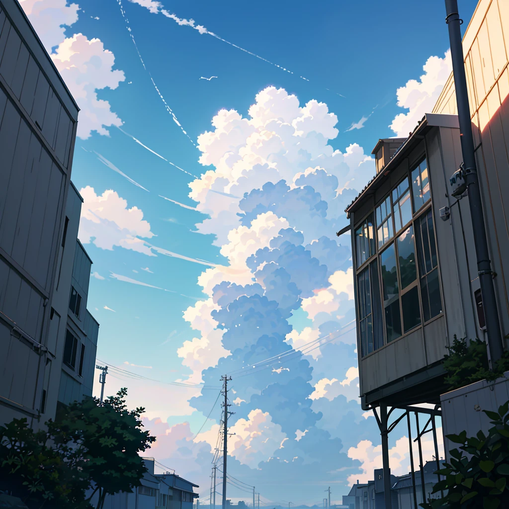 summer, makoto shinkai&#39;Concept Art, tumbler, Magic realism, Beautiful anime scene, Beautiful sky. by makoto shinkai, ( ( makoto shinkai ) ), Anime Background Art, Anime Background, makoto shinkai&#39;style, Anime movie background, Galaxy Express, No humans. --v6