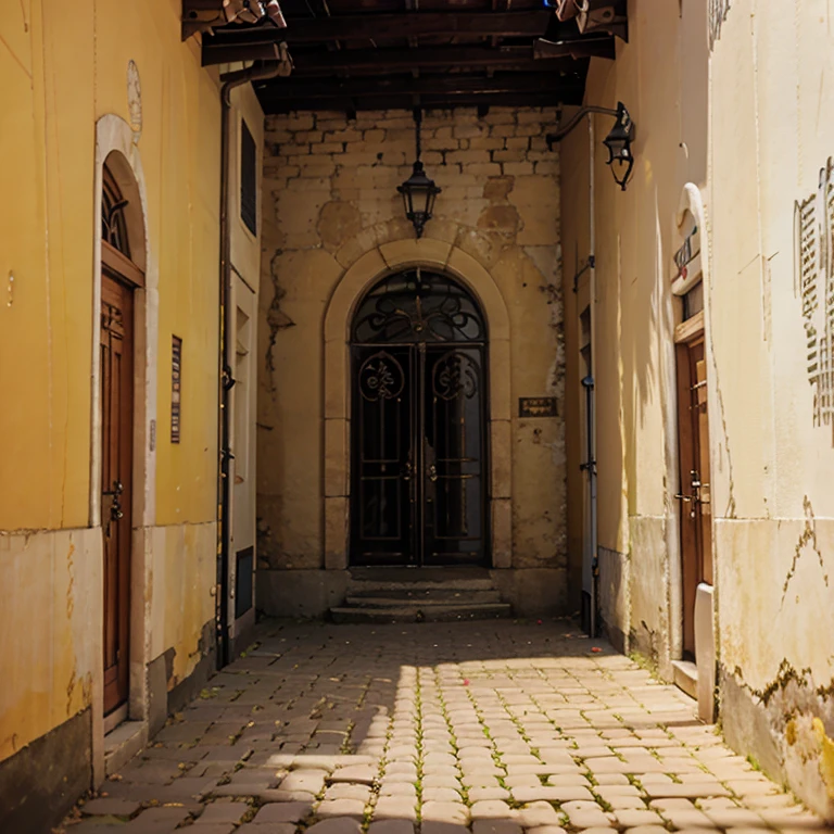 Beautiful European city, historic atmosphere, photo-realistic
