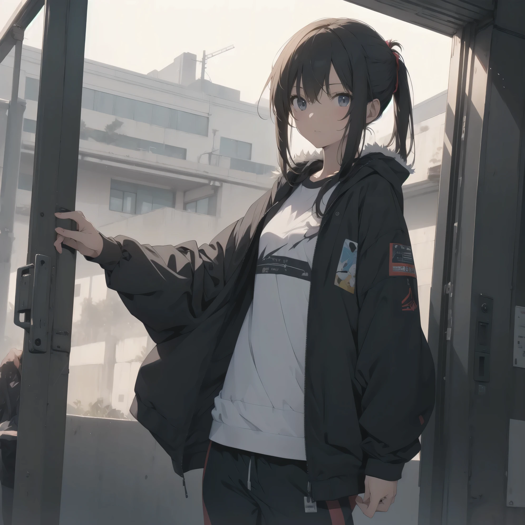 ultra-absurdres-Top quality by artist God, ultra-detailed, high resolution, anime moe artstyle, best anime 8k konachan wallpaper, pixiv contest winner,pool:2810, perfect anatomy,break, 1girl, (Please draw a tomboy walking to home alone. )break,(Solo,little female, -yeld:1.Full limbs, complete fingers, (very short hair), ponytail, flat chest, , small butt, small black eyes, beautiful detailed eyes, well-proportioned iris and pupils, expressive eyes, highres detailed hair, soft expression, school_gym uniform, official_alternate_costume,gym short shorts,(Detailed Lighting), (Detailed background), in the School commute route. break,super detailed skin, Best cinematic lighting powered by famous artist, 8k,beauty illustration,photoshop_(medium),very aesthetic,break,((artist:ido_(teketeke))), artist:bolze ,artist:oyari_ashito ,artist:kantoku ,
