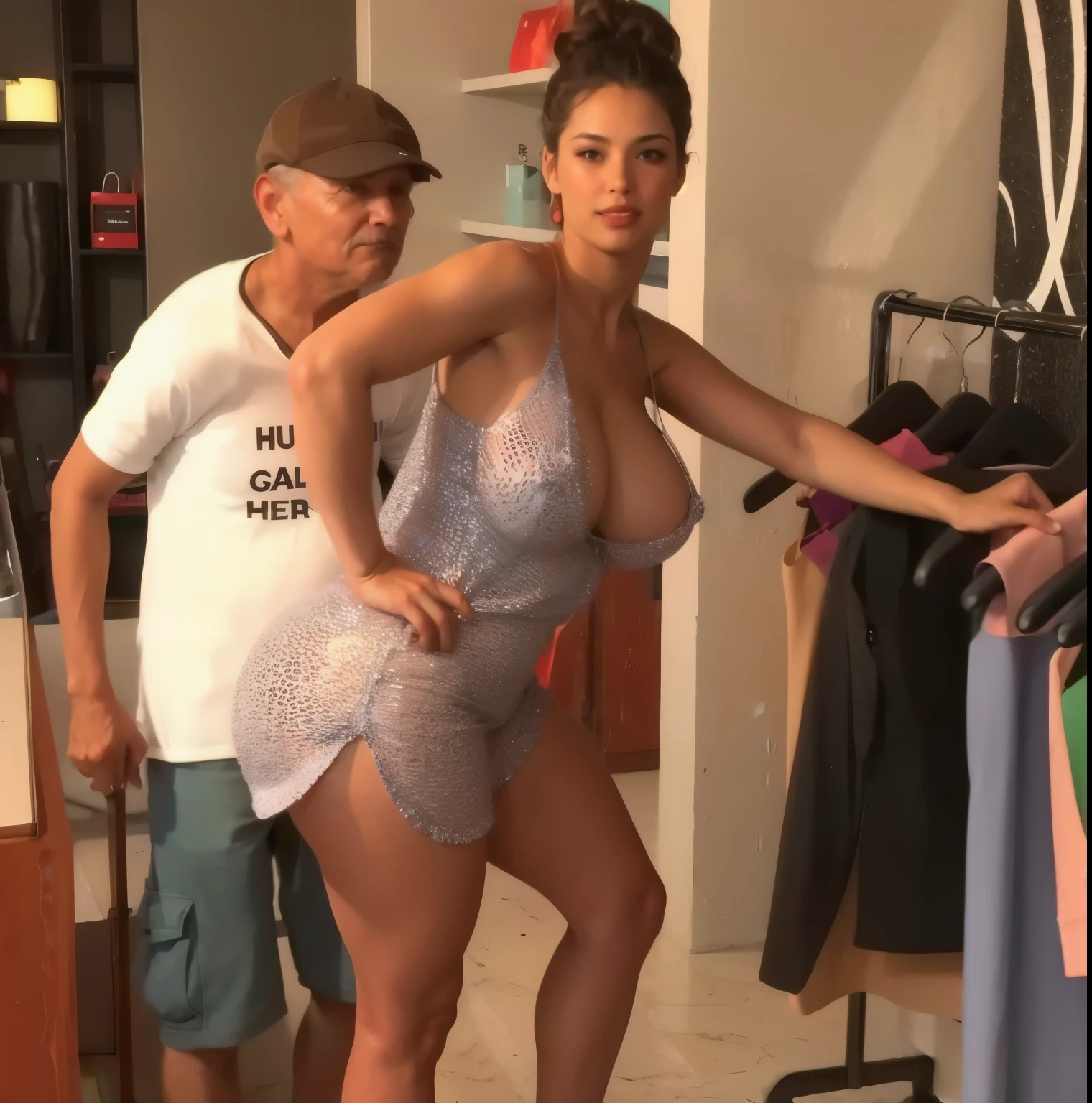 mujer rubia, desnuda, detallada, realista, pose sexy