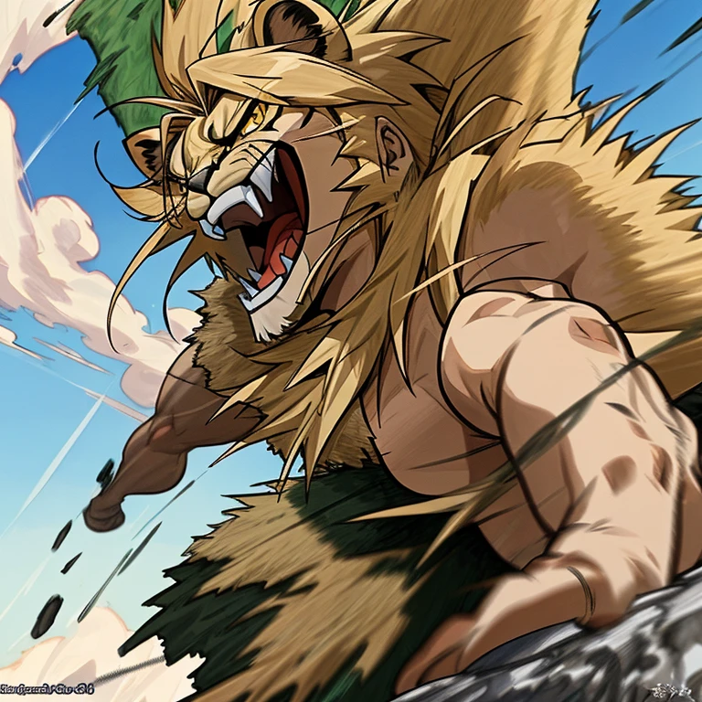 Lion guerrier anime