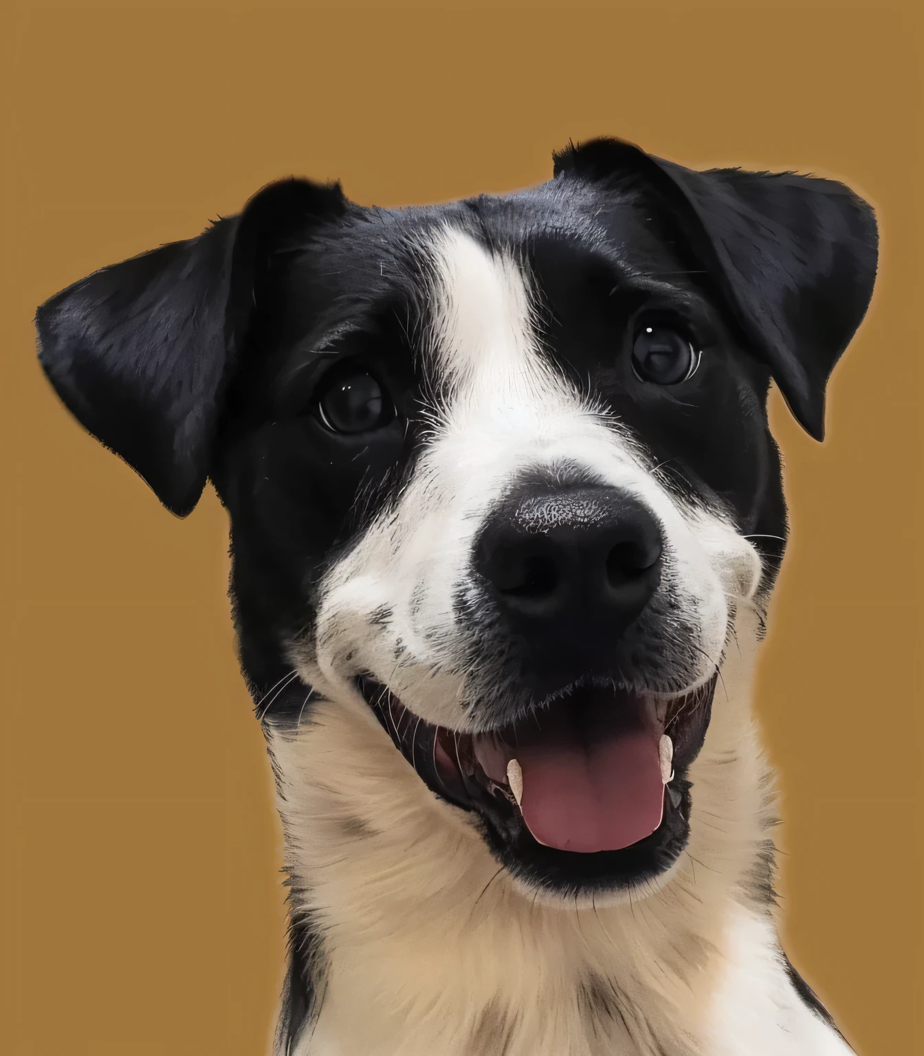 a very cute dog, she is very happy, her look is very happy and bright, she is smiling, the image is very detailed