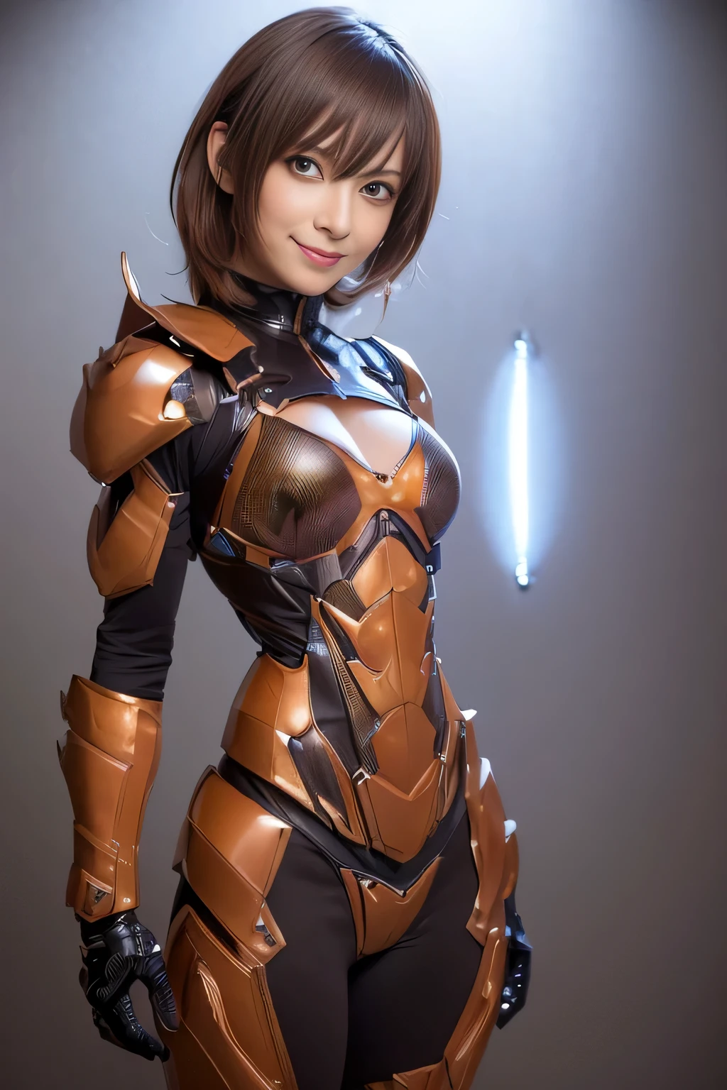(high resolution,masterpiece,best quality,extremely detailed CG, anime, official art:1.4), realistic, photo, amazing fine details, all intricate, gloss and shiny,awesome many layers, 8k wall paper, 3d, sketch, kawaii, illustration,( solo:1.4), perfect female proportion,villainess, (fusion of dark brown cockroach and lady:1.4), (brown cockroach form lady:1.2), (brown cockroach lady:1.2), (fusion:1.2), (solo:1.4), (evil smile:1.2), muscular, abs, (cockroach brown exoskeleton bio insect suit:1.4), (cockroach brown exoskeleton bio insect armor:1.2), (brown transparency cockroach wing:1.4), (brown cockroach antennae:1.3),