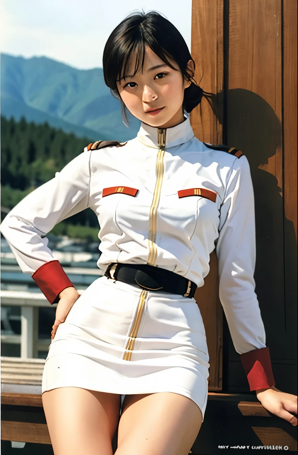Actual photo、Highest imYear quality、Realistic、Beautiful woman、Beautiful thighs、beautiful white panties、Beautiful Face、本当の私は何Yearも、federal army uniform miniskirt、ponytail、Yuriko Yoshitaka、16 year old Japanese female、Zuo々Ki Nozomi:1.4、pretty girl、White pantiesが見える、16Year、(White panties:1.3)、Ultra mini skirt、Beautiful thighs、White panties、ピンクのミニスカートがめくれてWhite pantiesが見えてる