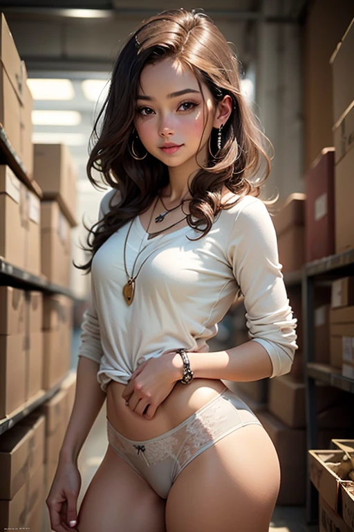  girl shyly seducing、(mesa: 1.3), (Maximum Resolution: 1.2), Cinematic Light,  (ojos detallados and skin), (rasgos faciales detallados), senos, 8k resolution, sharp focus: 1.2, estilo perfecto, Hermoso rostro, cuerpo perfecto, preciso, anatomically correct, Textura de piel y rostro muy detallada, ojos detallados, Ojos azul oscuro, double eyelids, cejas finas, delineador de ojos con brillo: 1.2, mejillas naturales, piel brillante, piel blanca: 1.2, small shiny necklaces and earrings, (labios brillantes: 1.4), ROMPER, Punto de vista unipersonal, (ella es una estudiante de secundaria muy linda), (sonrisa seductora: 1.2), ((una chica inocente y linda:1.3)), (Peinado de cola de caballo lateral, pelo ondulado), (Light brown hair:1.2), (cuerpo completo: 1.2), ROMPER, blusa abierta、escote del pecho、 small breasts, ((mirando al espectador:1.2)), senos, vagina,(((desde el lado:1.4))), llenonude、lleno ,