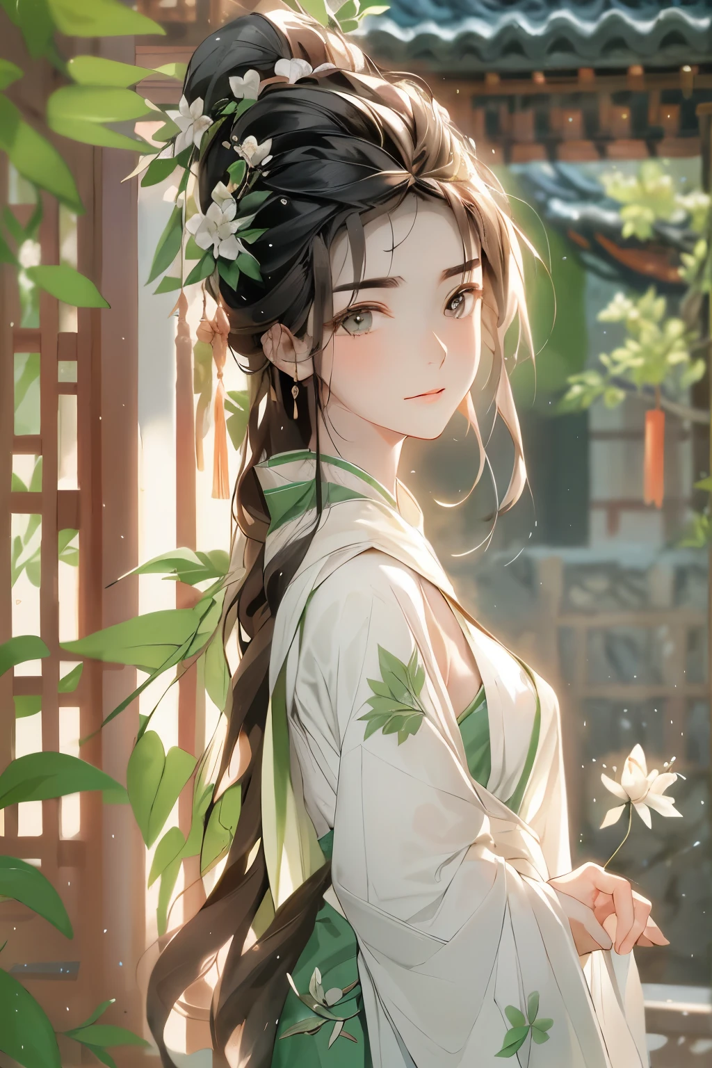 - Eyebrows are like willow leaves in early spring, Often contains rainwater and; Face like peach blossoms in March, Hide moonshine. Elegant slim waist, Nervous swallows are lazy: The appearance of jade is fascinating, And flowers explain the age of class, And the fragrance is elegant and light..