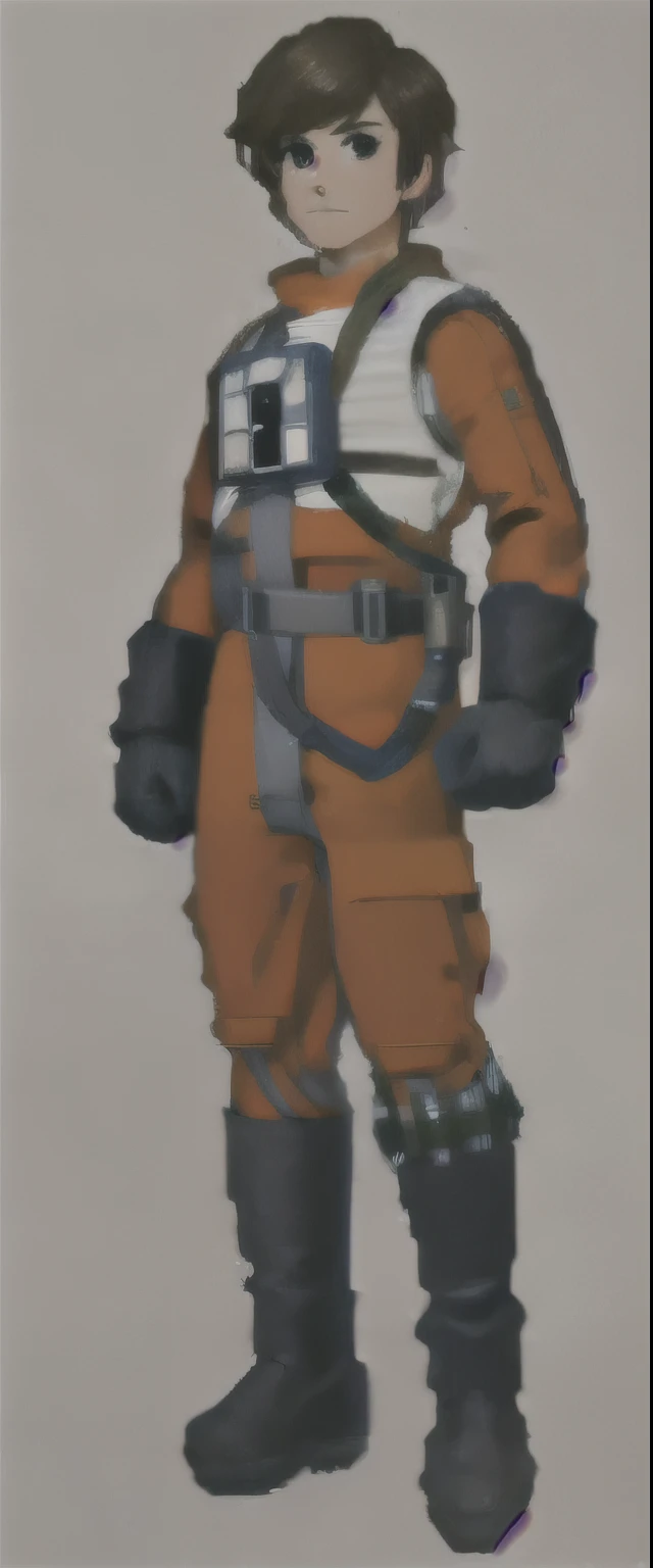 8k, super detail, ccurate, best quality male in rebel pilot suit
simple background, full body, chibi
black eyes, solid oval eyes, outline