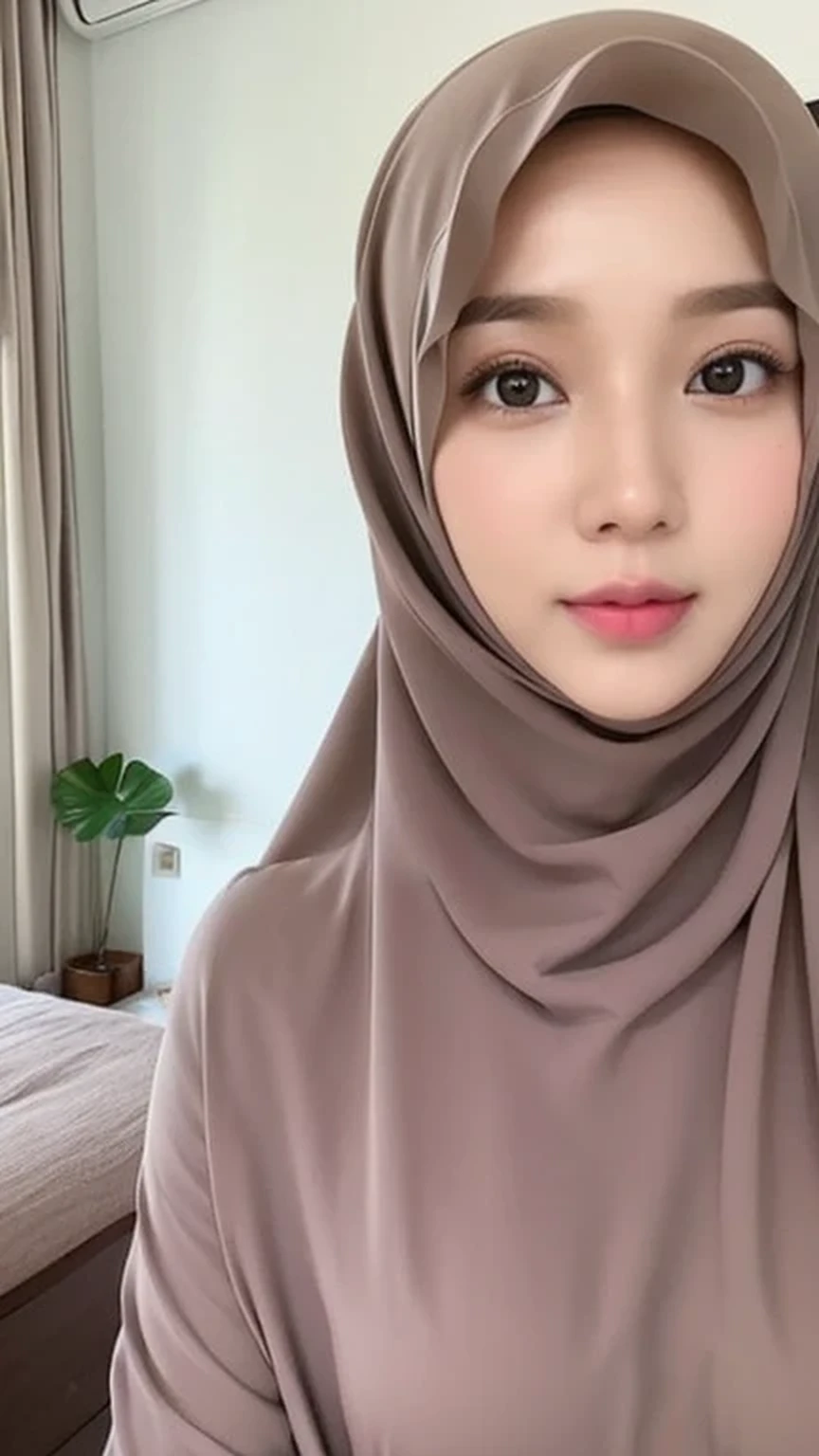 Beautuful Women、hijab, indonesian, a room、selfee、White Room、cute face、Vanrak Ayyans appears、1 girl, stylish