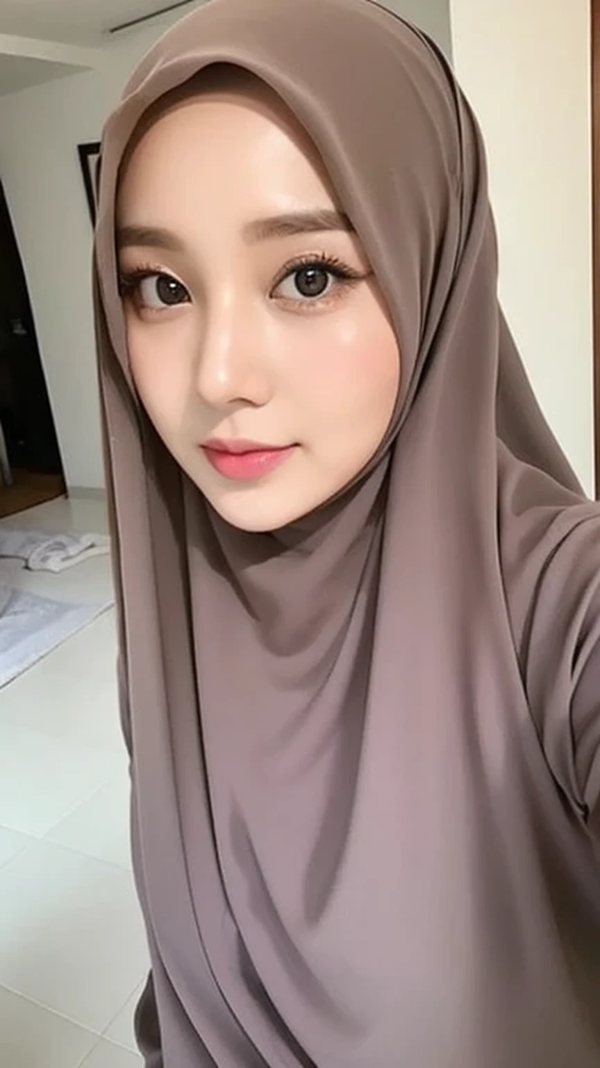 Beautuful Women、hijab, indonesian, a room、selfee、White Room、cute face、Vanrak Ayyans appears、1 girl, stylish