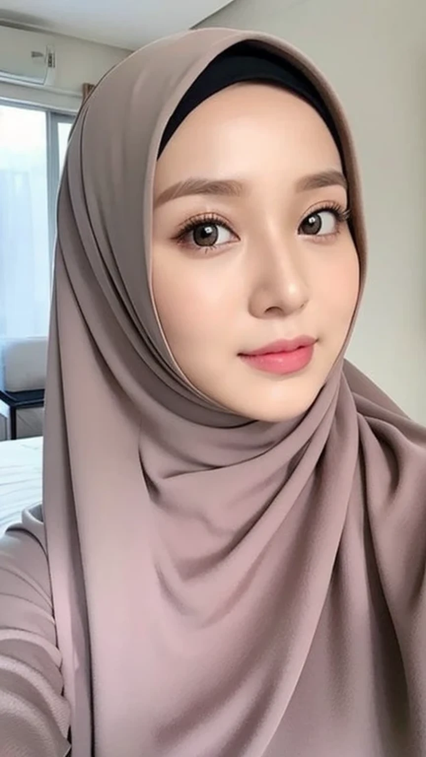 Beautuful Women、hijab, indonesian, a room、selfee、White Room、cute face、Vanrak Ayyans appears、1 girl, stylish