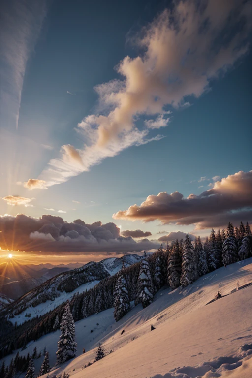mountain sunset 