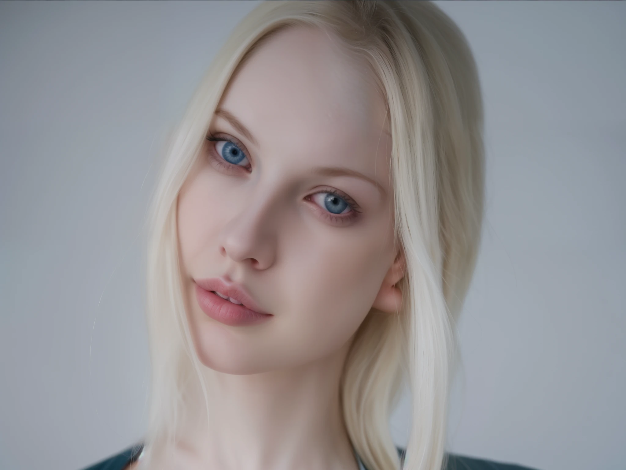 blond woman with blue eyes and pink lips posing for a picture, yelena belova, anna nikonova aka newmilky, extremely pale blond hair, aleksandra waliszewska, soft portrait shot 8 k, high quality portrait, very very very pale white skin, extremely pale white skin, anastasia ovchinnikova, very very pale white skin, pale glowing skin