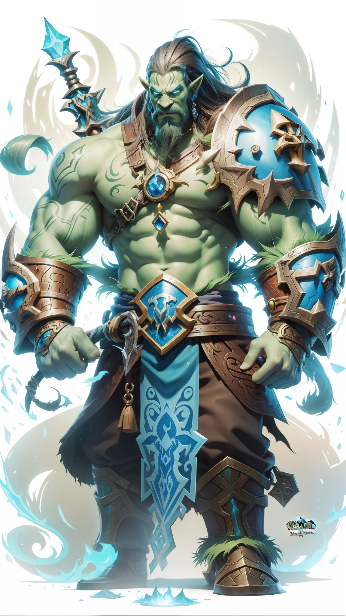 Un primer plano de un personaje de dibujos animados con una espada y una armadura, blizzard ilustraciones de warcraft, strong jaw grog, orco, orco warrior, orco themed, ilustraciones de warcraft, Joe Madureira, Arte de World of Warcraft, arte conceptual de mundo de warcraft, Arte de World of Warcraft style, epic full color illustration, Ilustraciones del juego de cartas Hearthstone. &quot;, arte conceptual de Blizzard Hearthstone