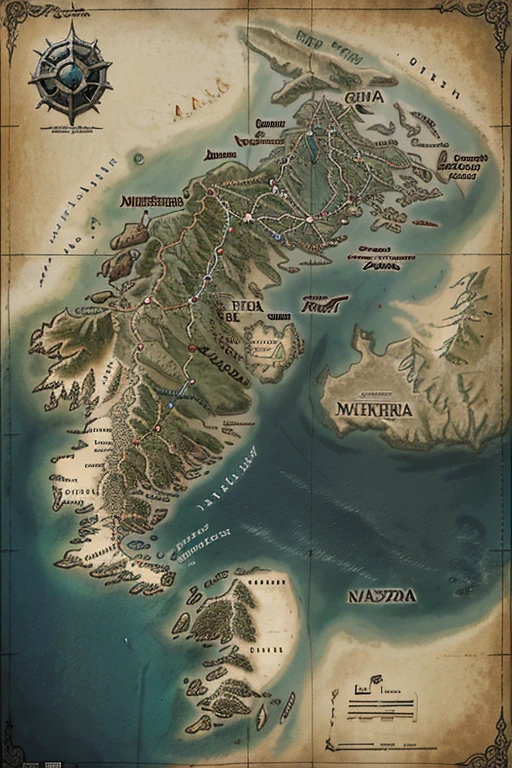 criar um mapa com Westeros no ocidente, separated by the Narrow Sea from Middle Earth, no centro. E a partir de Mordor no extremo oriente desse mapa, interligado por terra, o Continente do mundo de The Witcher.
