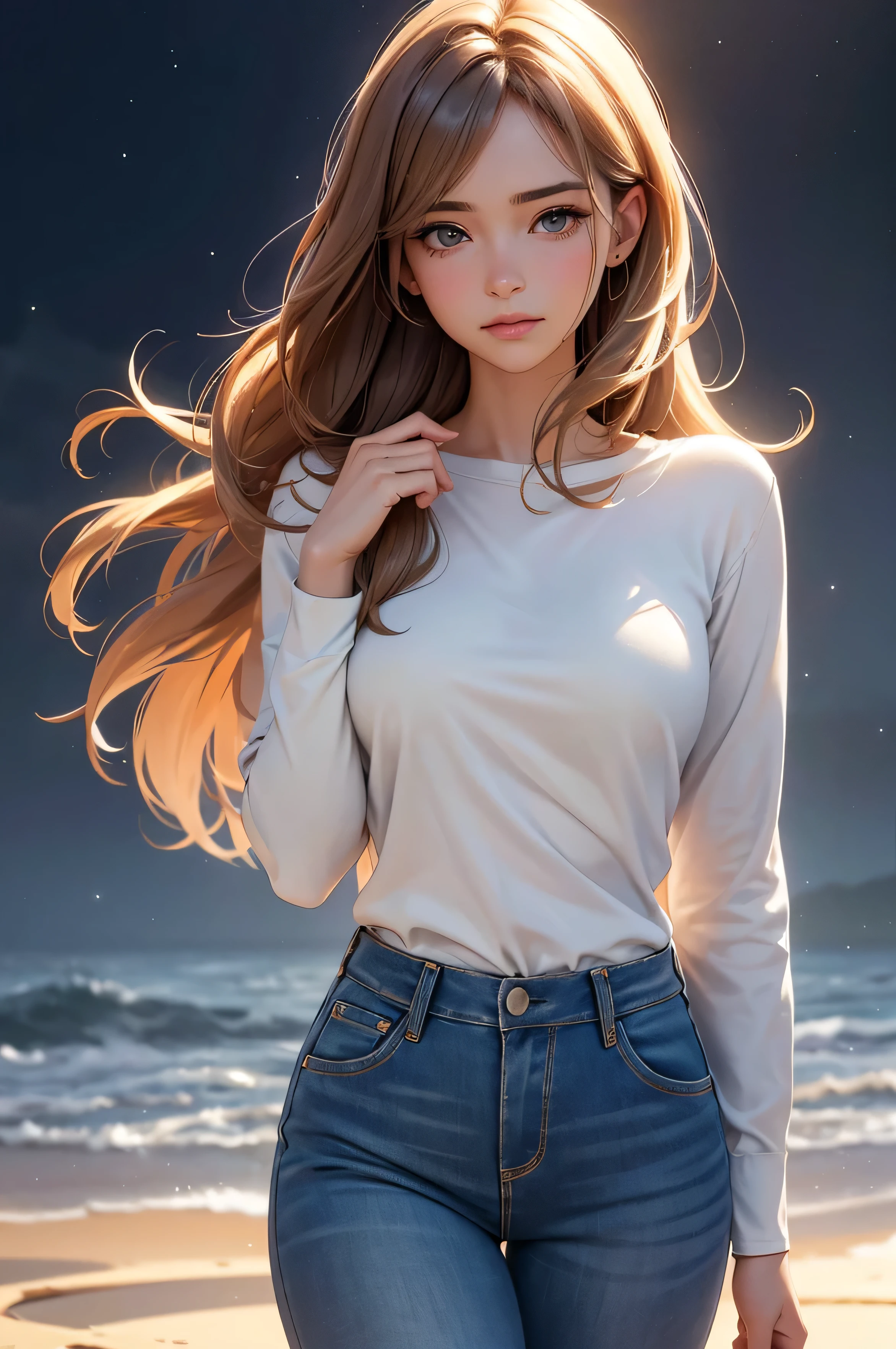 (best quality,4k,8k,highres,masterpiece:1.2),ultra-detailed,(realistic,photorealistic,photo-realistic:1.37),HDR,UHD,studio lighting,ultra-fine painting,sharp focus,physically-based rendering,extreme detail description,professional
young woman,apologizing to viewer sincerely for hurting him,desires to make amends,intense eye contact,teary eyed,feeling low,vulnerable and remorseful;mirror reflection,gentle hand gesture,star-studded night sky background,soft natural lighting,subtle shadows,faint background ambiance,subdued color palette,elegant demeanor,delicate facial features,soft tousled hair,simple yet stylish attire,casual jeans and a fitted white shirt
Please note that this is a dynamic prompt and may vary each time it is generated.