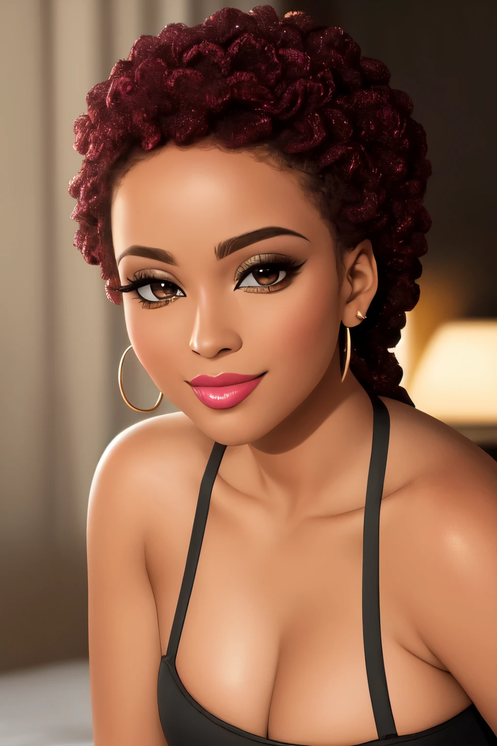 high resolution, obra de arte, perfect lighting, florescer, cinematic lighting, adulto, Pele perfeita, Female, tiro de vaqueiro, sorriso, cintura estreita, magrelo, ), (roupa preta de couro .2), gargantilha, olhos detalhados, brown eyes pink lips, ((shiny lips)), pursed lips, Bombas Rosa, Pele brilhante, pele oleosa, Linda luz, (dia:1.3), brilhante,