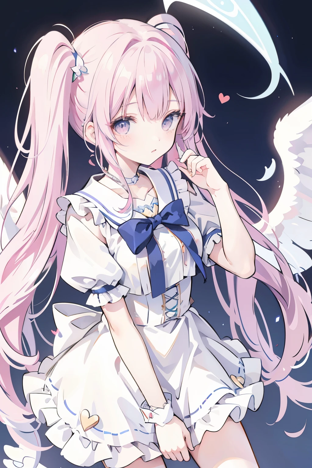 Magical girl,Angel&#39;s wing,Twin tails