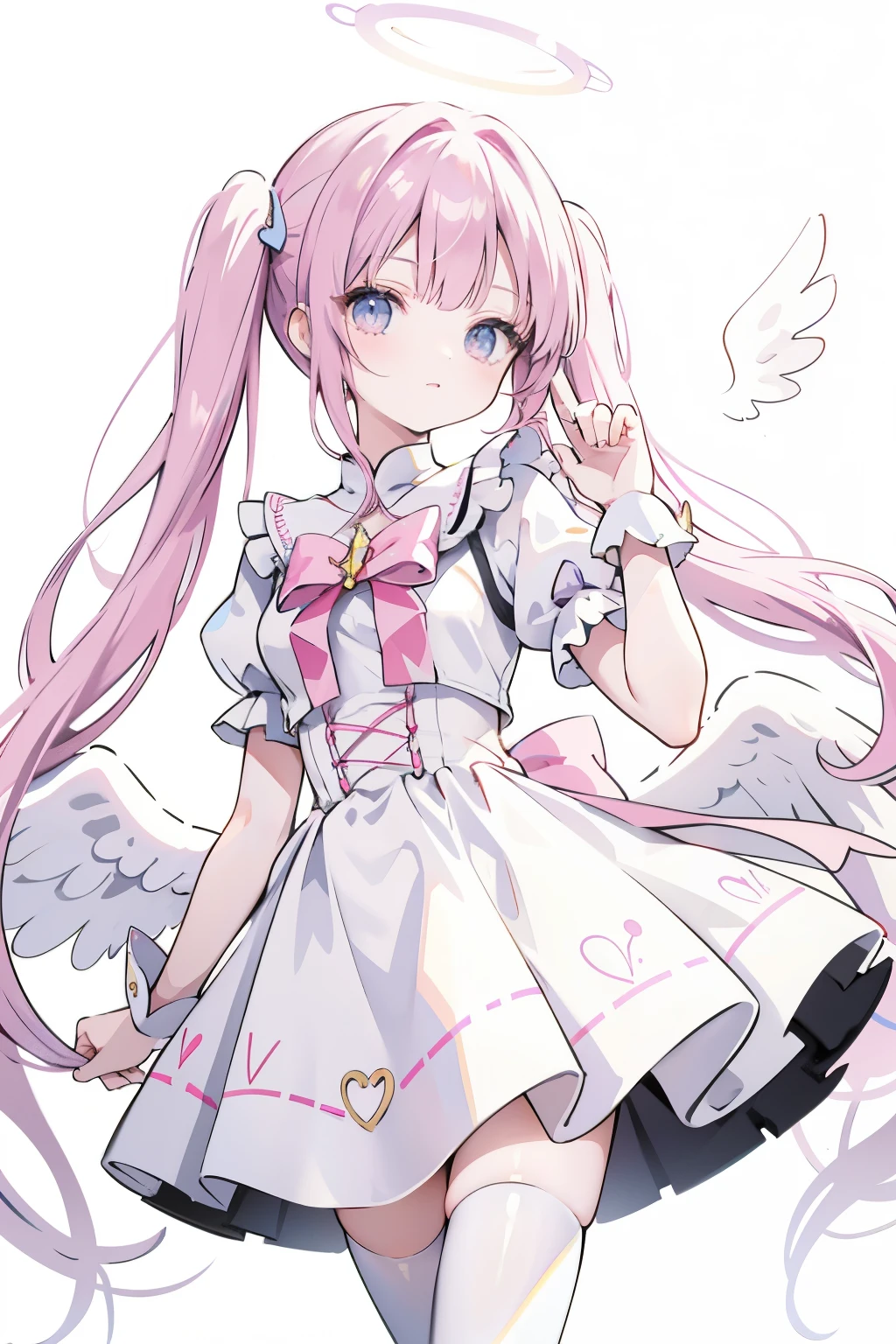 Magical girl,Angel's wing,Twin tails