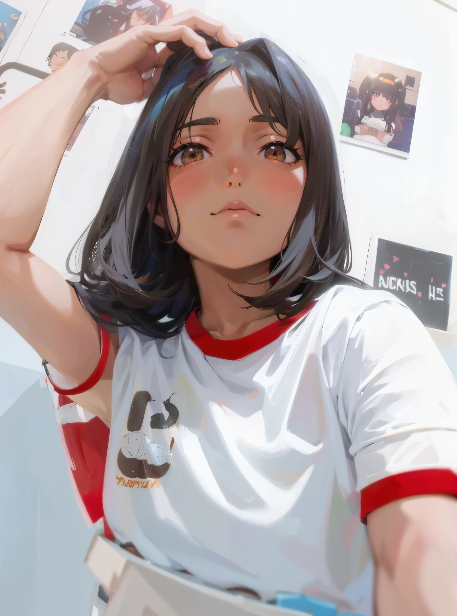 sex friend,blowjob pose、Close one eye, tilt your head up, and open your mouth、Very beautiful Japanese women、high school girl、(((Wearing a small tank top)))、Nice style、ponytail、Detailed depiction of a long tongue、Detailed depiction of fingers gripping peniaximum number of pixels、Ultra-realistic photorealistic image quality、Excited and happy expression、((Close-up of face))、Biologically correct finger structure、((The lower body is only panties))