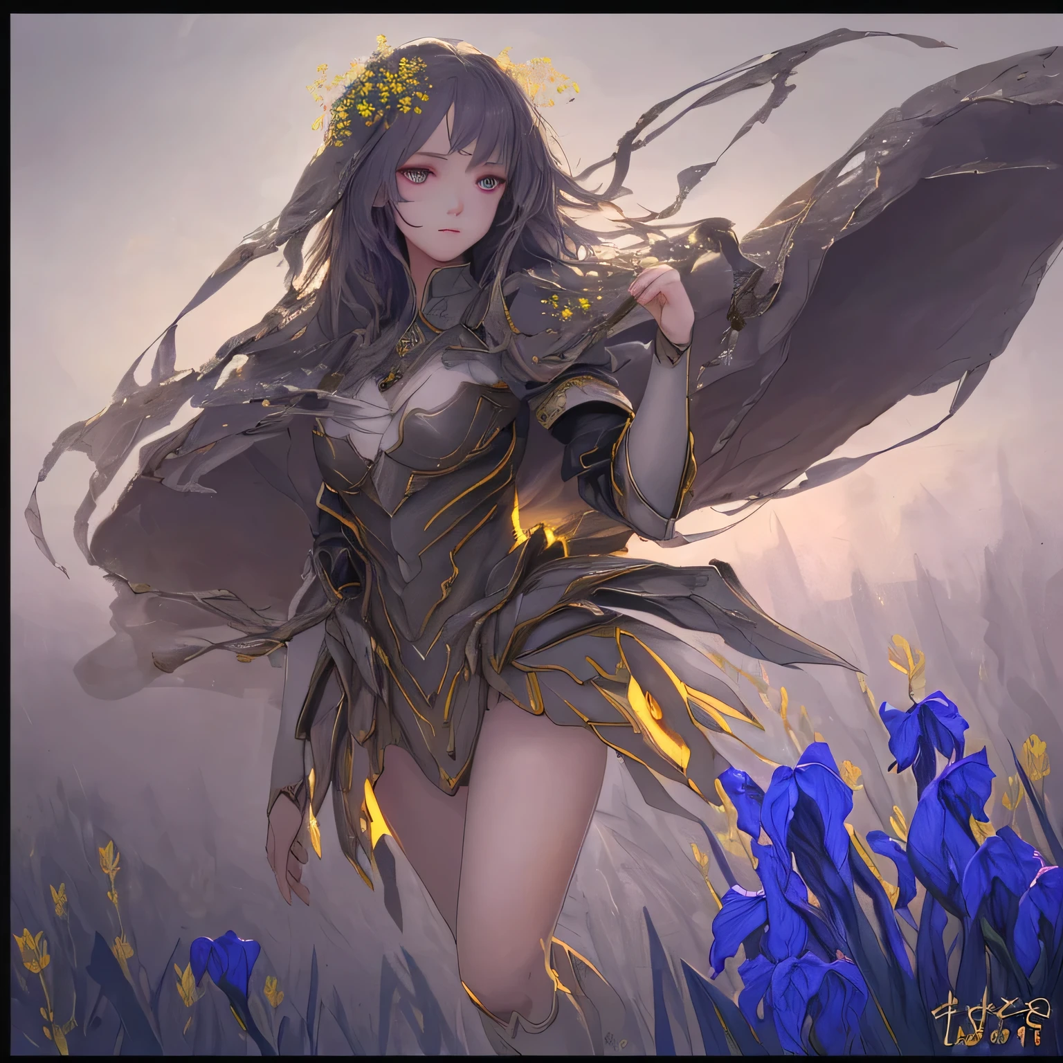 Works inspired by rape blossoms, ((highest quality)), High resolution, 8k, Cinematic Light, High Contrast, Written boundary depth, Strong brilliance, Detailed Background, One Girl, cute, fine grain, Shining Eyes, Detailed Iris,