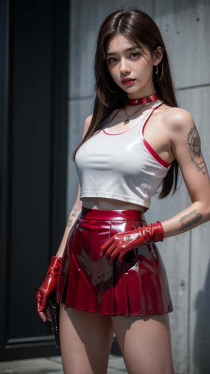 Mai Shiranui, (best quality, ultra-detalhado, Realistic:1.37), rosto delicado, rosto detalhado, expression serious, corpo perfeito, Textura ultrarrealista, Retrato, vivid colors, soft lighting, seios grandes