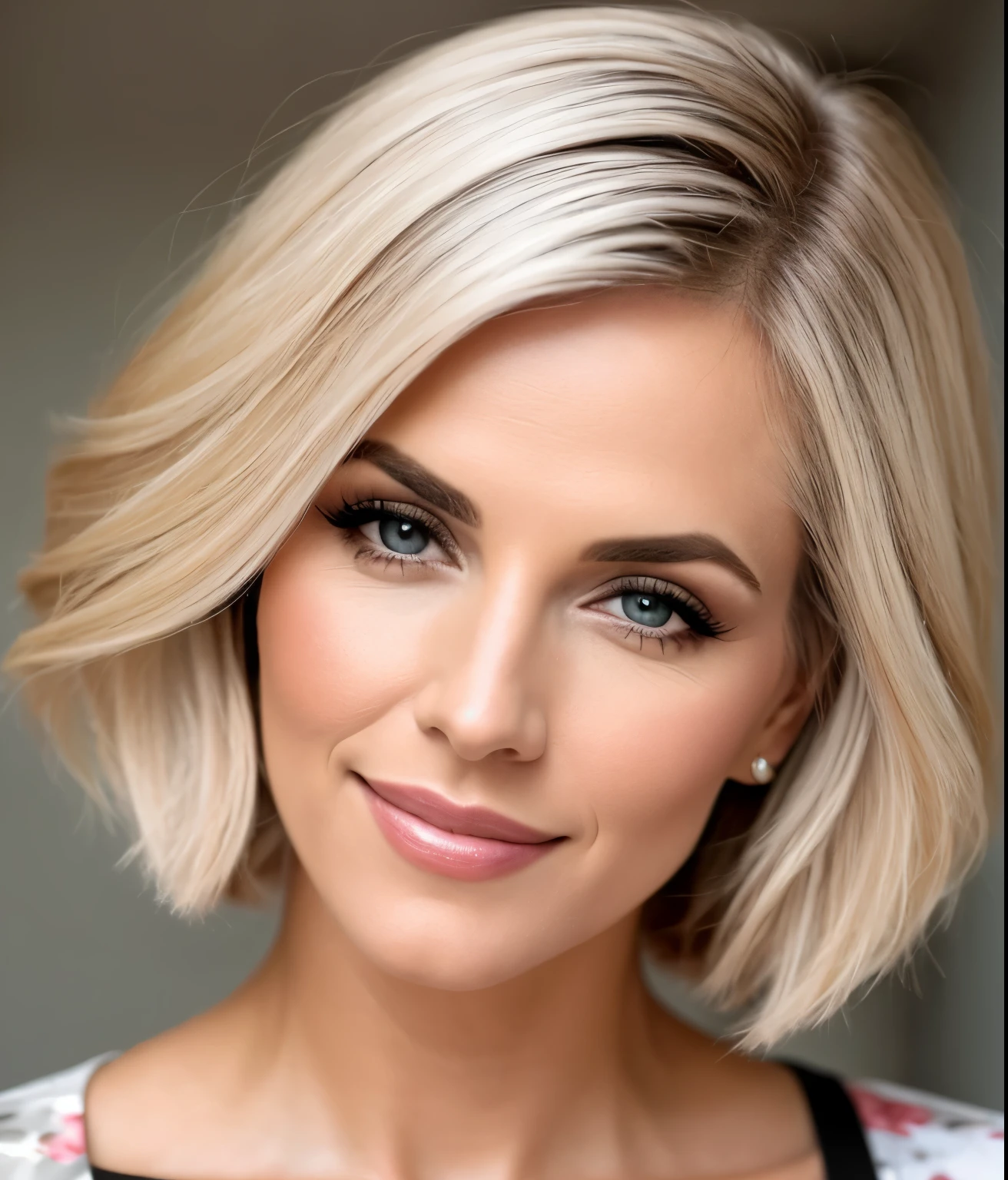 modelo de moda 30 anos cabelos loiros olhos azuis vibrantes