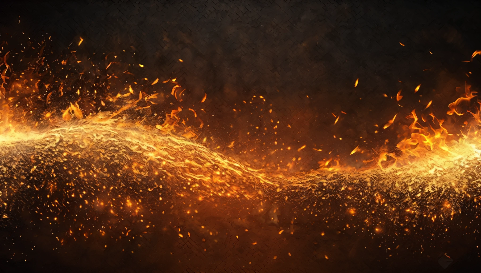 background with dark iron texture and fire sparks