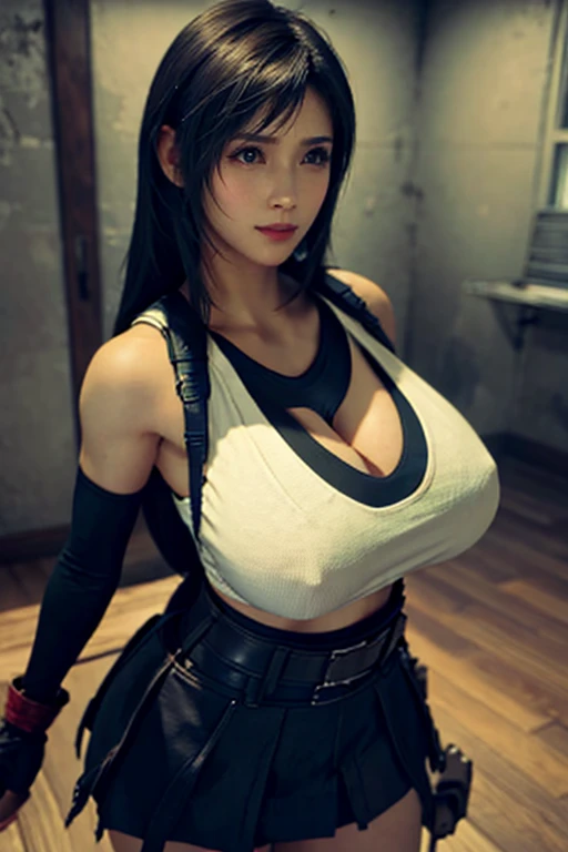 nsfw,{{{masterpiece}}}, {{{best quality}}}, {{ultra-detailed}}, {{an extremely delicate and beautiful}}
, Tifa, 20 years old, huge breast voluptuous breasts, gigantic breast, breast focus
BREAK  {torn tanktop:1.4} , {bra vibible}, {torn skirts:1.4}, {nipples visible}