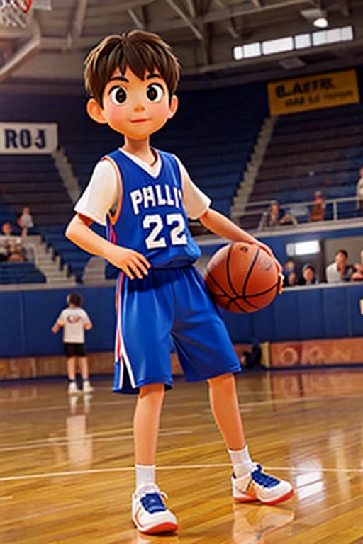 a playing basketball