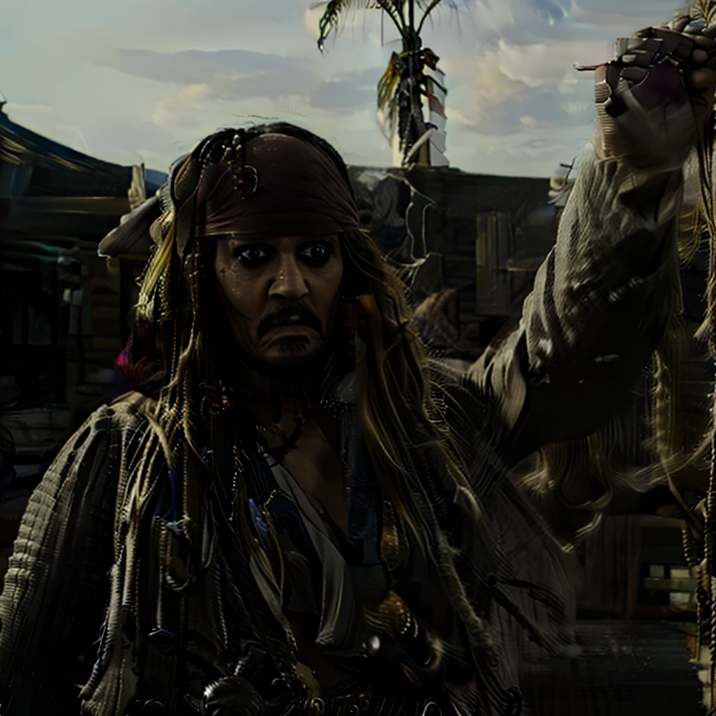 Hyper realistic photo perfect jack sparrow 