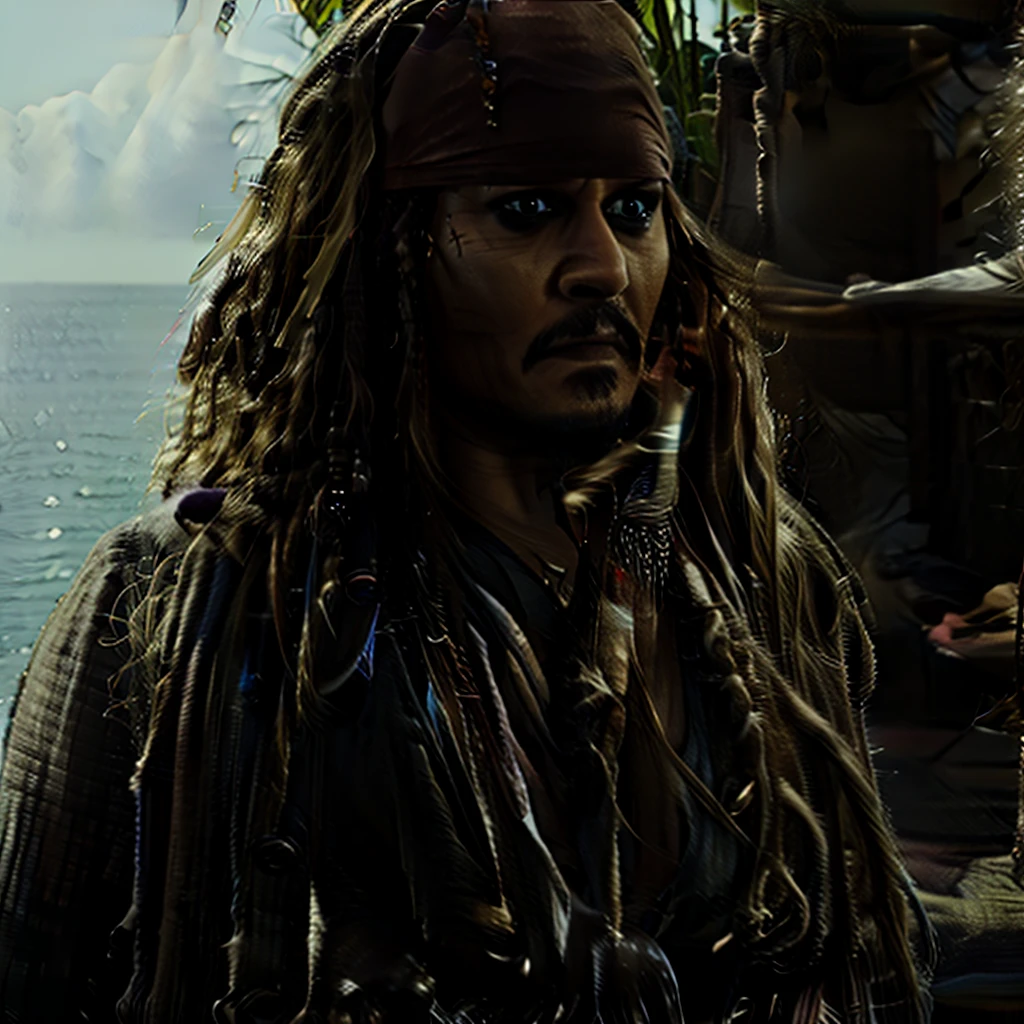 Hyper realistic photo perfect jack sparrow
