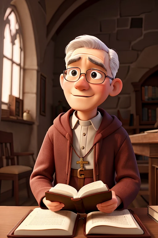 Saint Anthony Maria Claret reading the Bible