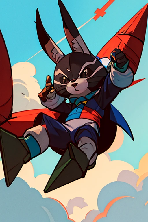 rocket raccon con orejas de conejo