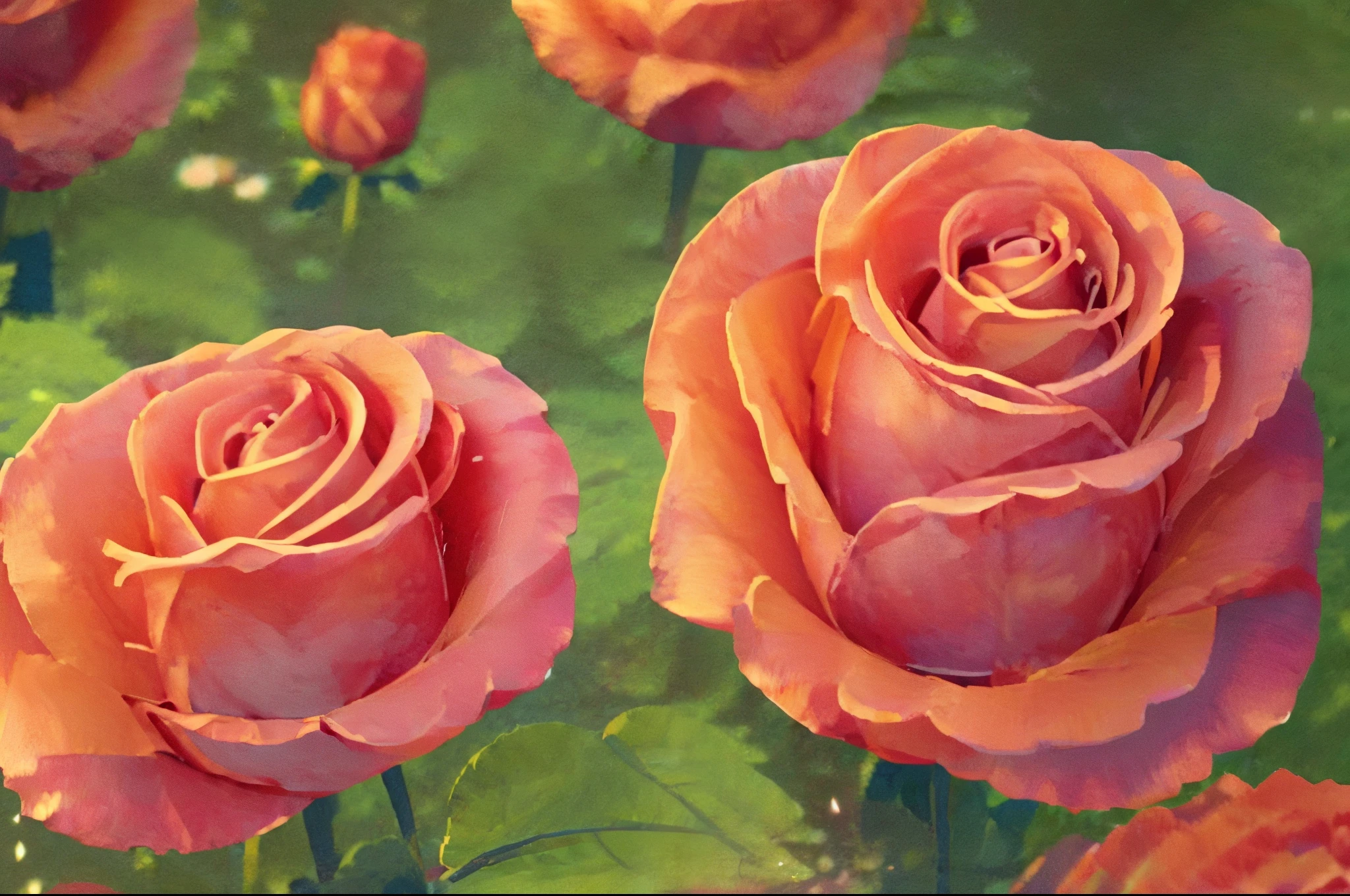 Masterpiece, best quality, 8k, rose flower head panoramic view