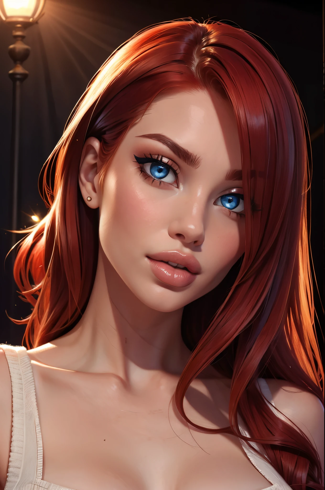 (sexy red haired young woman,perfect body,posing,model,stage,luxury hall),(oil painting),(detailed face,beautiful eyes,detailed lips),(best quality,highres:1.2),(realistic),(portrait),(vibrant colors),(soft lighting)