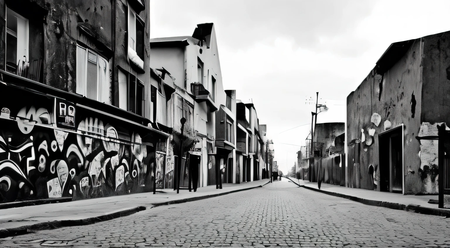 "A sad man passing by a deserted street in Estácio, Rio de Janeiro, with a mural (old wall) depicting torn hearts on an outdoor billboard. (best quality, highres), with ultra-detailed and realistic portrayal, showcasing the vibrant colors and bokeh effect. The mural is created with a mix of painting and illustration techniques, giving it an artistic touch. The street is empty, emphasizing the desolation and loneliness. The old wall showcases a weathered texture, adding character to the scene. The lighting is dramatic, casting long shadows on the wall and creating a sense of mystery. The overall color tone is somber, with a hint of melancholy. The old men walking past the mural is wearing casual attire, conveying a sense of solitude and contemplation. The mural acts as a visual representation of heartbreak and emotional vulnerability, setting a poignant tone for the artwork. The composition of the image is carefully framed to capture the essence of the deserted street and the emotional impact of the mural's imagery.