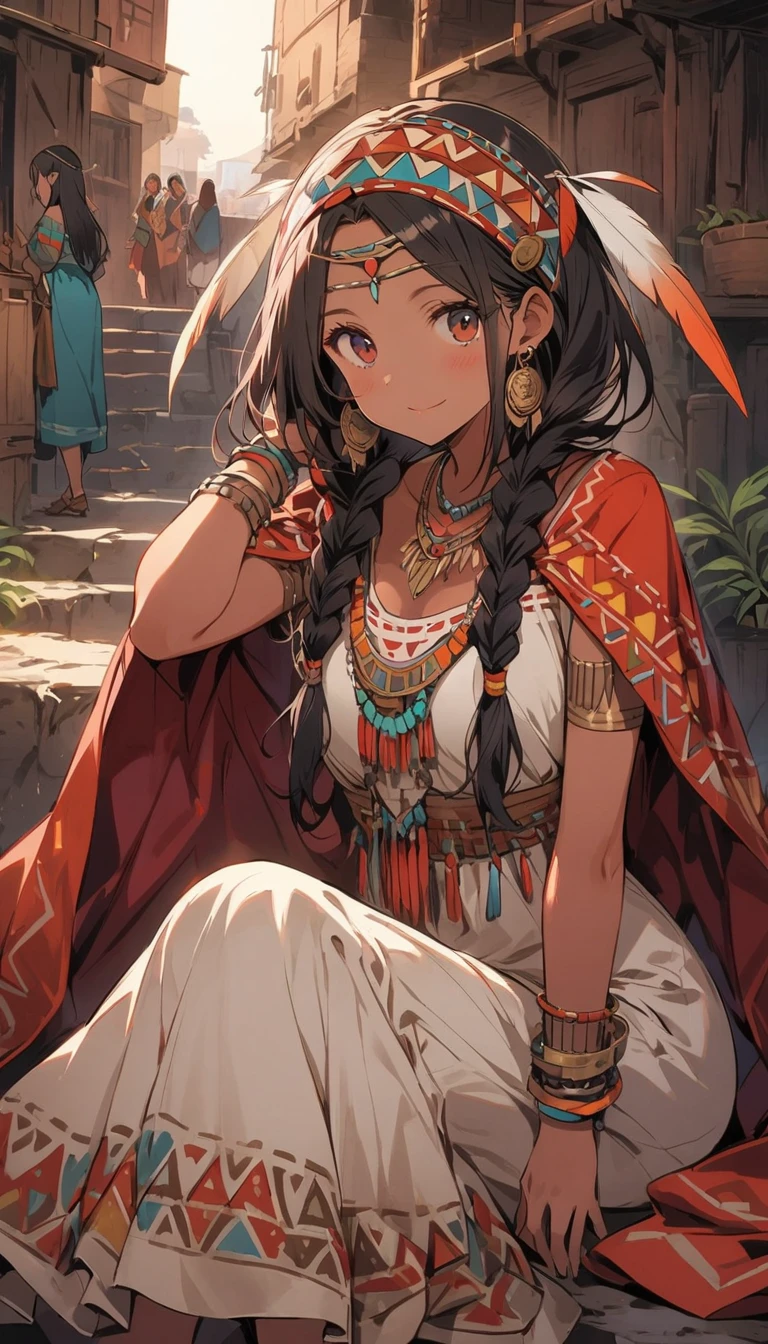 Description of "Figure 1-13 Oracle Identity Manager Proxy Server"
//Character
1girl,
BREAK
//Fashions
Native American Pueblo Maiden,
Transport yourself to the ancient traditions of the Pueblo people with this elegant maiden costume, Begin with a knee-length dress in earthy tones such as tan, brown, or rust, adorned with tribal-inspired embroidery or fringe detailing, Layer the dress with a woven shawl or blanket draped over the shoulders,
BREAK
Accessorize with beaded jewelry, such as a necklace, earrings, and bracelets, crafted from natural materials like turquoise, coral, and bone, Style your hair in braids adorned with feathers or woven with colorful ribbons, Complete the ensemble with moccasins or leather sandals decorated with beadwork or fringe, This costume celebrates the heritage and craftsmanship of the Native American Pueblo culture,
BREAK